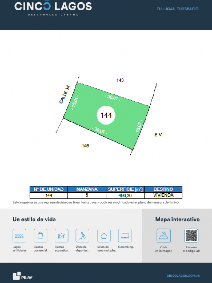 Terrenos en venta en Barrio privado "Cinco lagos"